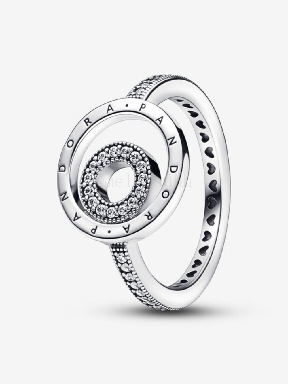 Pandora Signature Logo Circles Pavé Ring